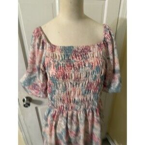 LuLaRoe Dress New with tag Floral Puff Sleeve Women Size Medium